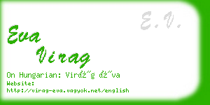 eva virag business card